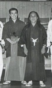 Tasaki Hanshi alongside his sensei Gogen Yamaguchi of Gojukai 