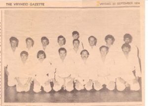 Karate Vryheid Natal 1969