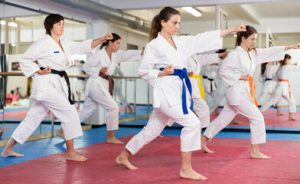 karate training under supervision with peter Klipfel